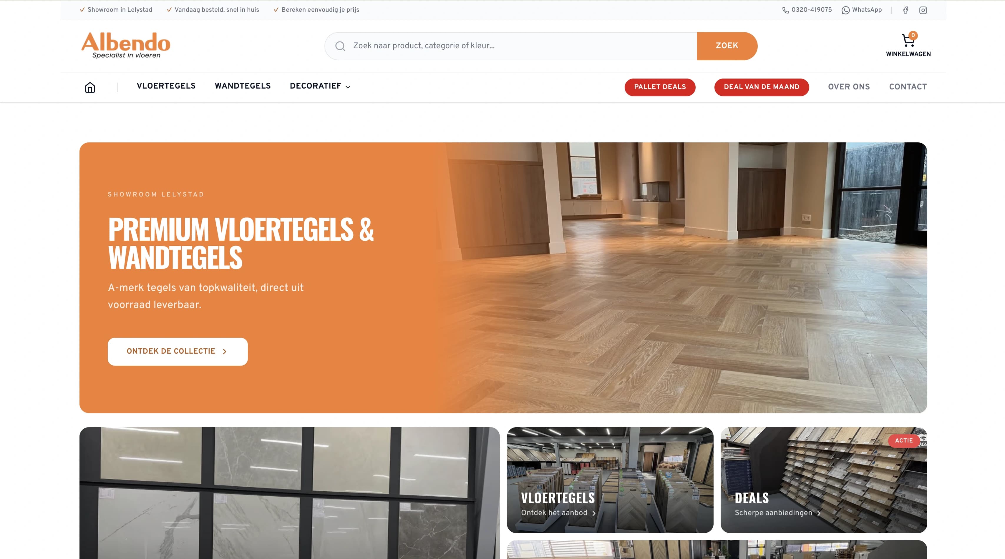 Albendo website screenshot - e-commerce project by Nurani