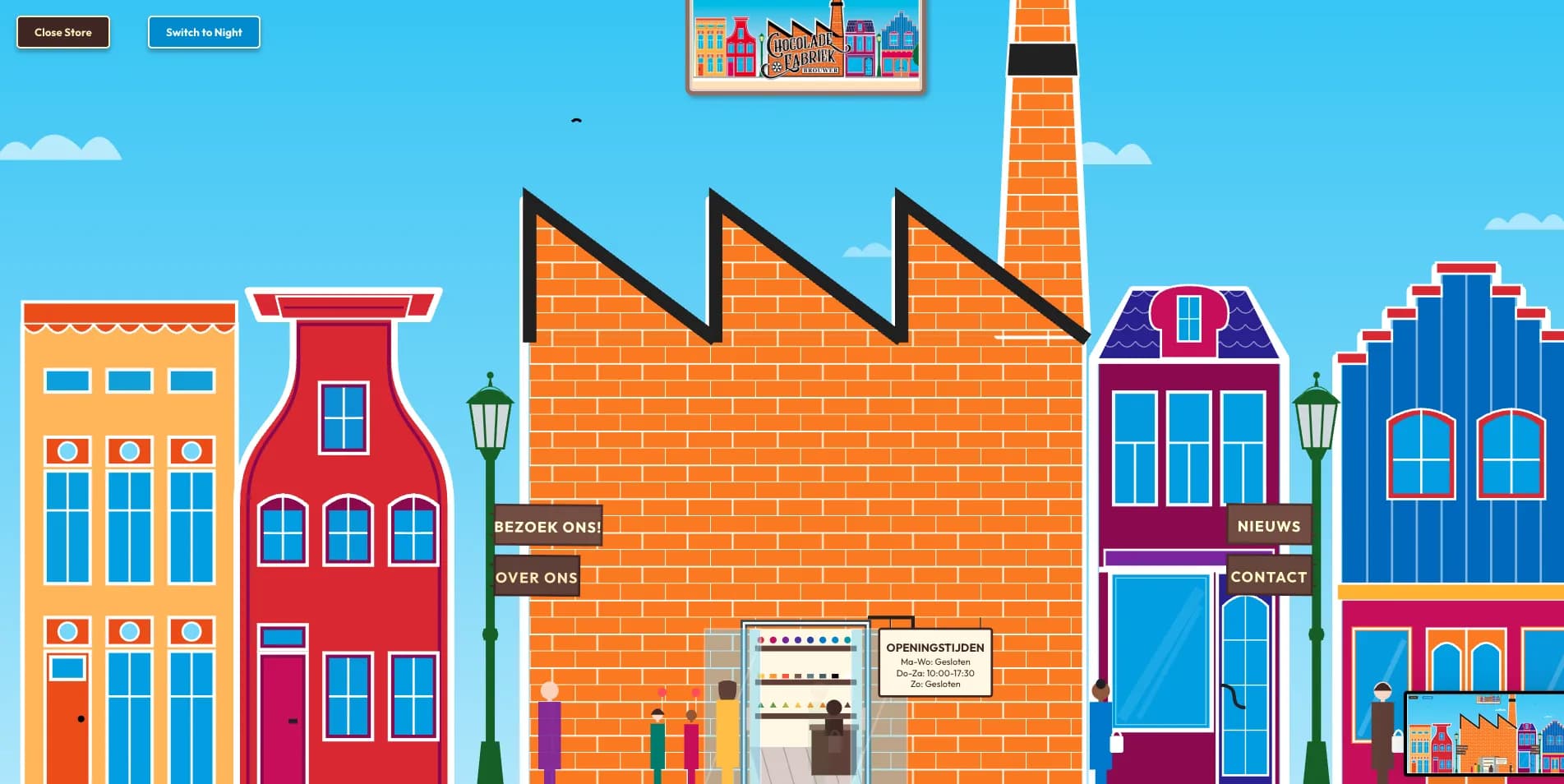 Chocolade Fabriek website screenshot - creative project by Nurani